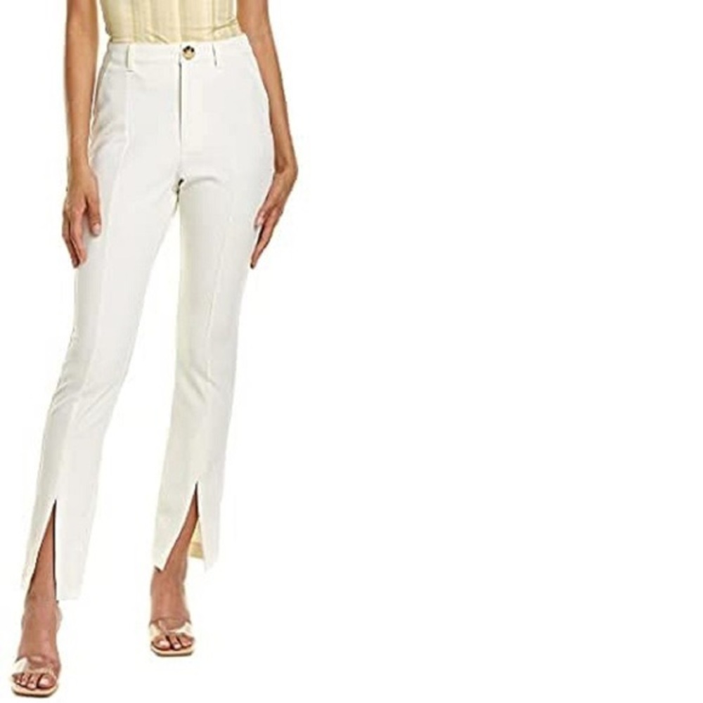Vanilla colored front slit pants